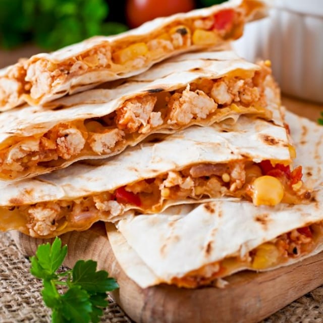 Chicken Quesadilla Plate.