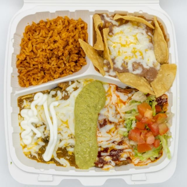 Chicken Enchilada Plate.
